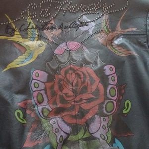 Ed Hardy leather jacket!